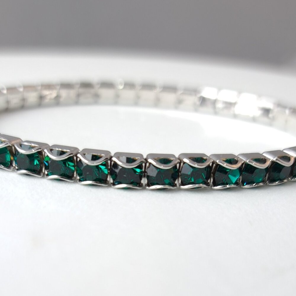 Set of 3 Rhinestone Stretch Bracelets - Picture 4 of 4